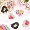 6Pcs 3 Styles Heart Hotfix Rhinestone Patches DIY-GF0010-05-4