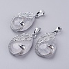 Natural Quartz Crystal Pendants G-E442-04W-1