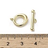 Brass Toggle Clasps KK-C048-03G-4