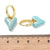 Brass Enamel Dangle Hoop Earrings for Women KK-CBA760A-06G-03-5