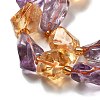 Natural Citrine & Amethyst Beads Strands G-H074-C01-03-4