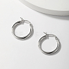 Vintage S925 Silver Hoop Earrings for Women Elegant Retro Minimalist Jewelry NK6073-4