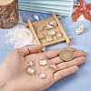 12Pcs 6 Styles Natural Shell Pendants BSHE-TA0002-06-6