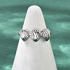 Brass Adjustable Open Cuff Rings for Women RJEW-R032-03P-1