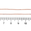 0.9MM Brass Box Chain Necklace Making NJEW-D302-77RG-3