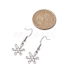 Non-Tarnish Hollow Christmas Snowflake 201 Stainless Steel Dangle Earrings for Women EJEW-JE05875-2