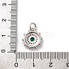 Brass Micro Pave Cubic Zirconia Charms KK-U033-22P-03-3