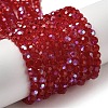 Electroplate Transparent Glass Beads Strands X-EGLA-A035-T4mm-L07-1