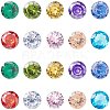 50Pcs 10 Colors Cubic Zirconia Pointed Back Cabochons ZIRC-CJ0001-25-5