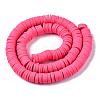 Flat Round Handmade Polymer Clay Beads CLAY-R067-10mm-25-3