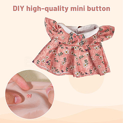 120Pcs 12 Colors Mini Resin Button FIND-GL0002-02-1