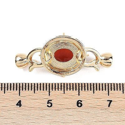 Brass Micro Pave Clear Cubic Zirconia Fold Over Clasps KK-U043-54G-01-1