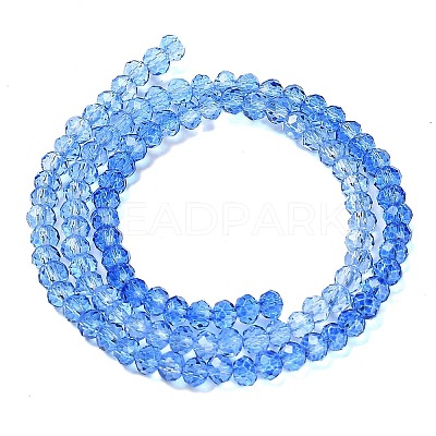 Transparent Painted Glass Beads Strands X-DGLA-A034-T1mm-A01-1