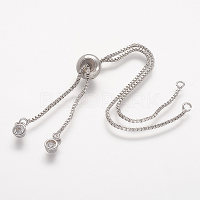 Rack Plating Brass Chain Bracelet Making KK-A142-017P-1