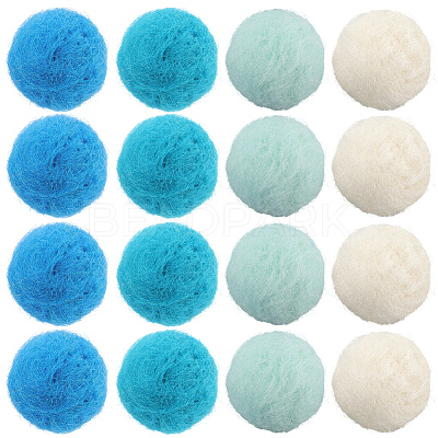40Pcs 4 Colors Wool Felt Balls DIY-SC0029-40E-1