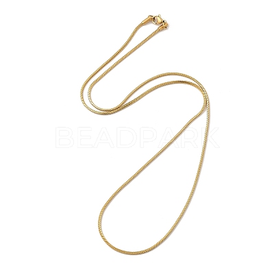 Ion Plating(IP) 304 Stainless Steel Square Snake Chain Necklaces X-STAS-A066-07-02G-1