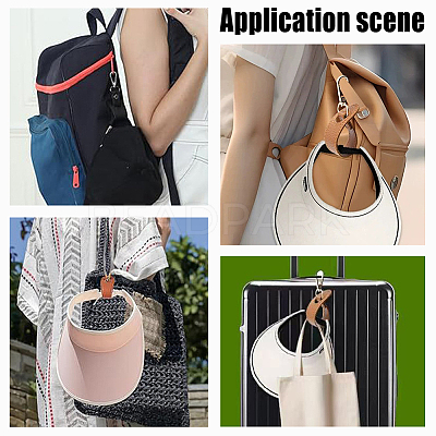 7Pcs 7 Colors PU Leather Hat Clip AJEW-AR0004-86-1