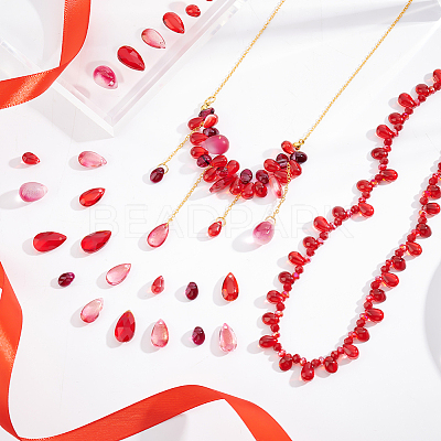 200Pcs 10 Styles Transparent Glass Pendants GLAA-GA0001-92-1