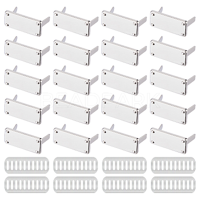 20Pcs Zinc Alloy Rectangle Bag Decorative Clasps PURS-FH0001-14P-1
