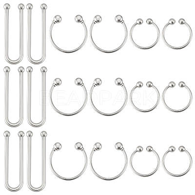 18Pcs 3 Styles U Shape Alloy Bikini Clips Buckles AJEW-PH0006-72-1