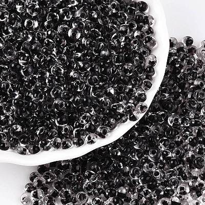 6/0 Inside Colours Transparent Glass Seed Beads SEED-T007-07A-1