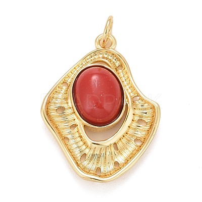 Rack Plating Glass Pendants KK-I689-07G-1