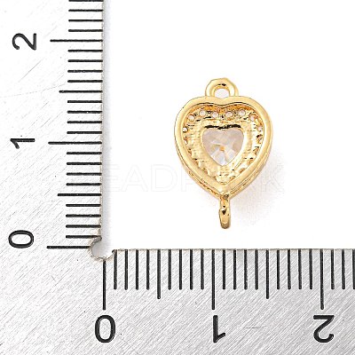 Brass Pave Cubic Zirconia Connector Charms KK-Z072-06G-02-1