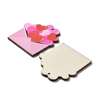Single Face Printed Wood Pendants WOOD-B008-04-1