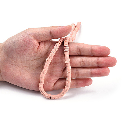 Handmade Polymer Clay Bead Strands X-CLAY-S094-6mm-A01-1