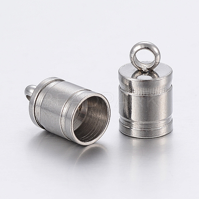 Tarnish Resistant 201 Stainless Steel Cord Ends STAS-P198-07E-1