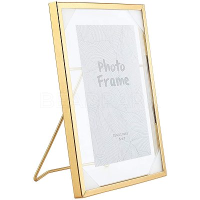 Glass Picture Frame with Iron Easel AJEW-WH0021-58A-1