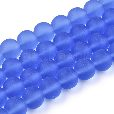 Transparent Glass Beads Strands GLAA-T032-T10mm-MD04-1