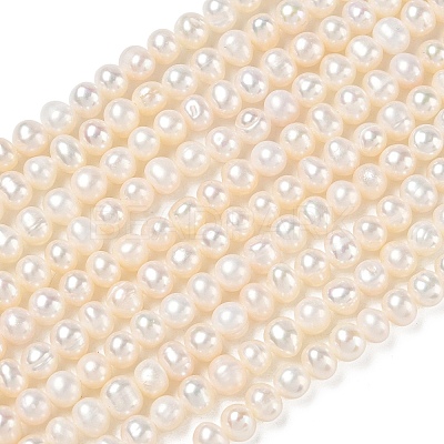 Natural Cultured Freshwater Pearl Beads Strands PA-CBAC463-08-1