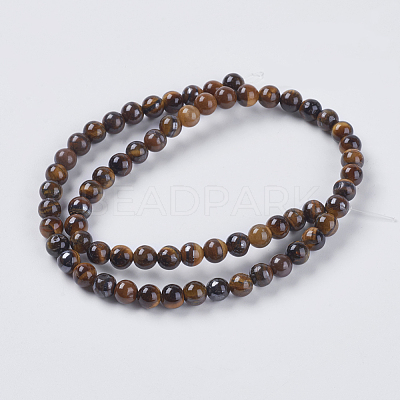 Natural Tiger Eye Beads Strands G-GSR6mmC014-AB-1