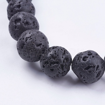 Natural Lava Rock Bead Strands G-R193-18-14mm-1