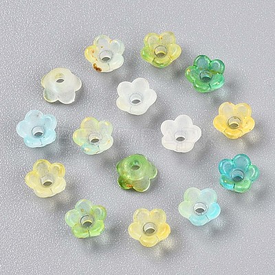 Frosted Transparent Acrylic Beads OACR-N137-72H-1
