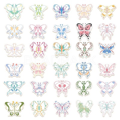 PVC Self Adhesive Butterfly Sticker Labels STIC-PW0015-13-1