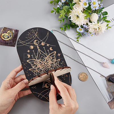 Wooden Wall-Mounted Small Crystal Display Shelf DIY-CN0002-25B-1