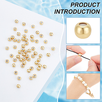 60Pcs Brass Beads KK-BC0012-61-1