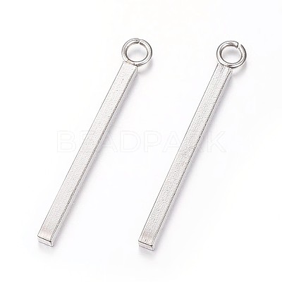 Tarnish Resistant 304 Stainless Steel Bar Pendants X-STAS-P186-05P-18mm-1