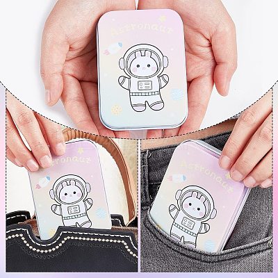 4Pcs 4 Styles Tinplate Storage Box CON-CN0001-02-1