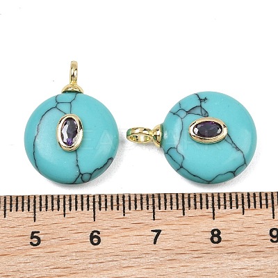 Synthetic Turquoise Pendants KK-B157-42G-09-1