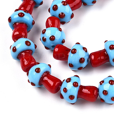 Handmade Lampwork Beads Strands LAMP-N024-09H-1