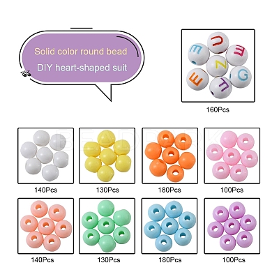 DIY Round Letter Beads Bracelet Making Kit DIY-YW0004-96-1