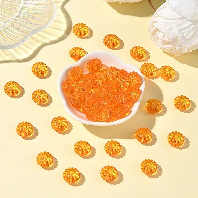 Autumn Theme Transparent Acrylic Beads X-PL712Y-5-1