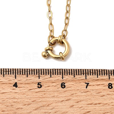 304 Stainless Steel Cable Chain Necklaces with Spring Ring Clasps for Women NJEW-Z091-15G-1