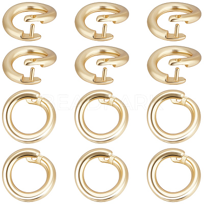 Brass Twister Clasps KK-BBC0025-17B-G-1