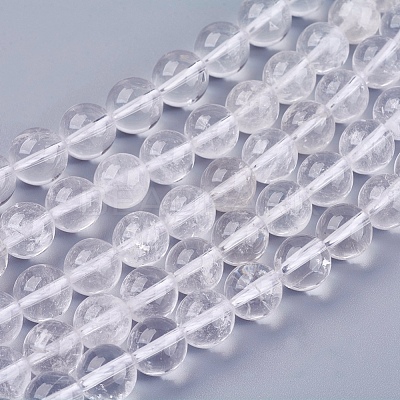 Natural Quartz Crystal Beads Strands X-G-R193-05-10mm-1