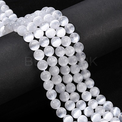 Natural Selenite Beads Strands LS-G-N328-025B-02-1
