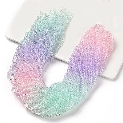 Transparent Painted Glass Beads Strands DGLA-A034-T4mm-A23-1